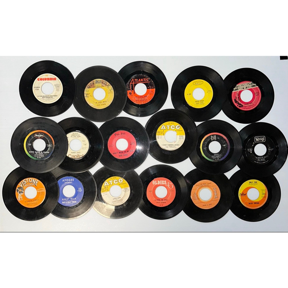 Unbranded Other - Lot of 17 Vintage Assorted Bundle Multi-color 45 RPM Vinyl Records Untested 7 in